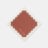 Serviette En Papier Papel Picado Terracotta Mariage mexicain (Coin)