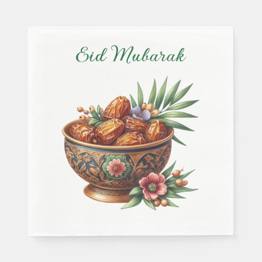 Serviette En Papier Paper Napkin-Eid Mubarak Tableware (Devant)