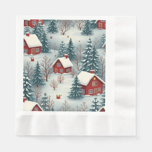 Serviette En Papier Paper Napkin(winter) (Devant)