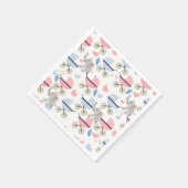 Serviette En Papier Paper Napkins Baby Stroller Elephant Stork  (Coin)