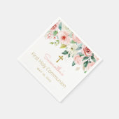 Serviette En Papier Paper napkins for the girl's first communion (Coin)