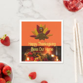 Serviette En Papier Paper Napkins Happy Thanksgiving Bless Our Home (En situation)
