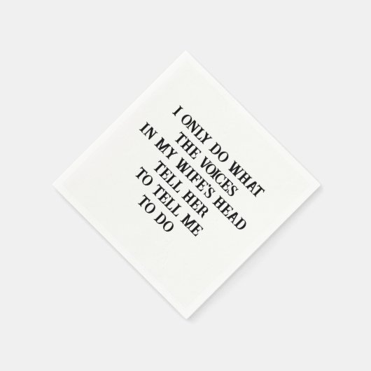 Serviette En Papier Paper Napkins Husband Wife's Joke (Coin)
