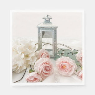Serviette En Papier Paper Napkins: Lovely Pink Peonies and Roses Napki