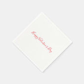 Serviette En Papier Paper Napkins White Happy Valentine's Day  (Coin)