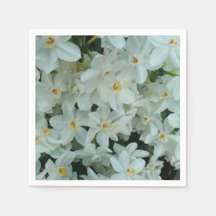 Serviette En Papier Paperwhite Narcissus Fleurs blanches délicates