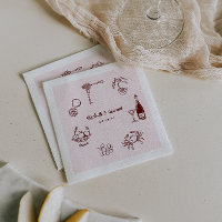 Papeterie de mariage fantaisiste rétro à doodles |