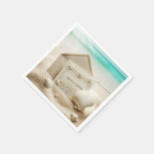 Serviette En Papier Papeterie mariage Dans Ocean Beach Sand (Coin)
