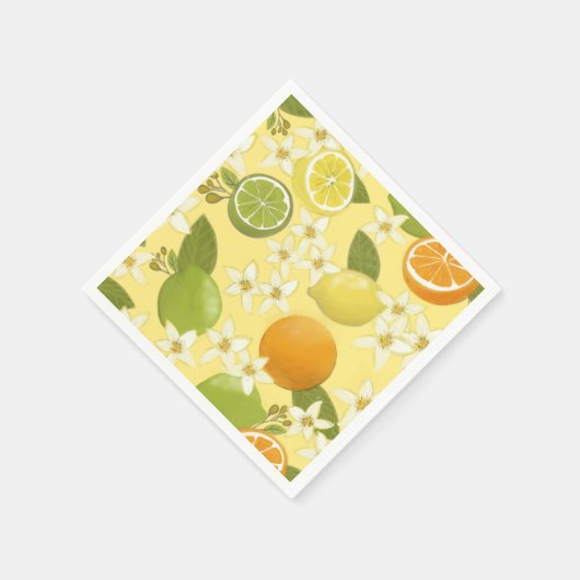 Serviette En Papier Papier à agrumes d'été (Coin)