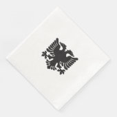 Serviette En Papier Papier à aigle albanais blanc et noir Napkin (Coin)