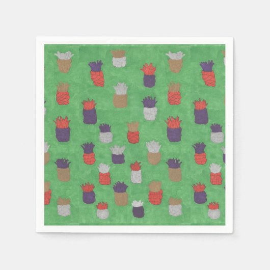 Serviette En Papier Papier à ananas Tropical amusant (Devant)