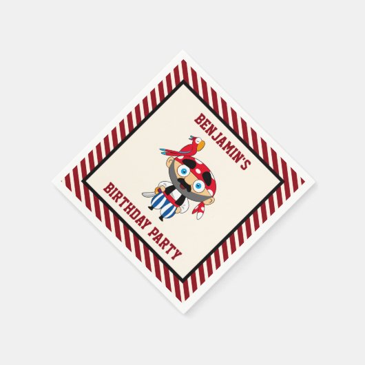 Serviette En Papier Papier à Anniversaire de enfant Pirate (Coin)