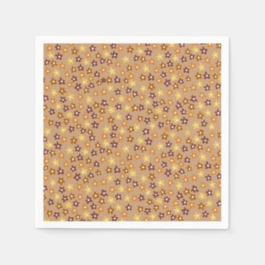 Serviette En Papier Papier à automne floral (Devant)