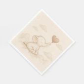 Serviette En Papier Papier à Baby shower doux éléphant (Coin)