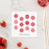 Serviette En Papier Papier à balles de Noël rouge (En situation)