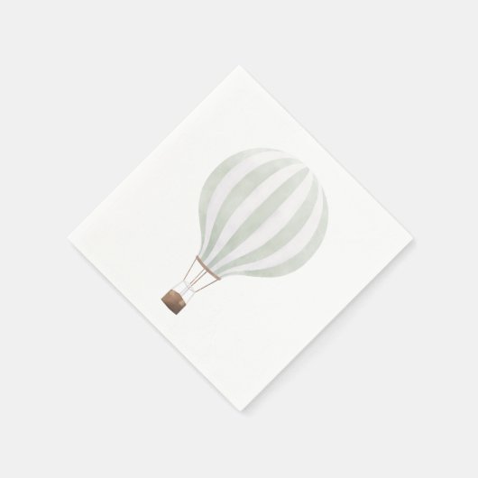 Serviette En Papier Papier à bulle à air chaud vert Napkin (Coin)