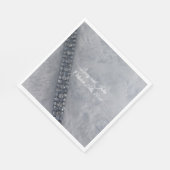 Serviette En Papier Papier à carreaux de fourrure blanc (Coin)