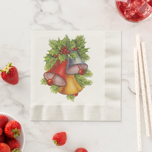 Serviette En Papier Papier à cloches de Noël (En situation)