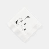 Serviette En Papier Papier à Cocktail blanc "Grues" serviettes (Coin)