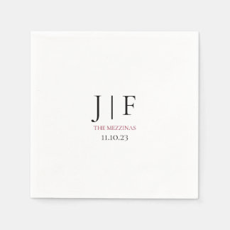 Serviette En Papier Papier à cocktail de mariage personnalisé Napkin