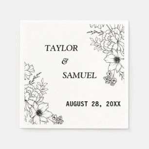 Serviette En Papier Papier à cocktail Mariage Boho personnalisé