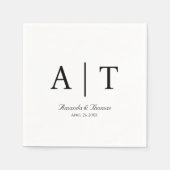 Serviette En Papier Papier à cocktail Monogram Napkin (Devant)