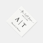 Serviette En Papier Papier à cocktail Monogram Napkin (Coin)