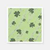 Serviette En Papier Papier à cocktail motif vert clair shamrock (Devant)