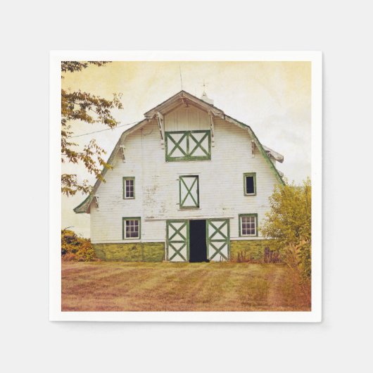 Serviette En Papier Papier à cocktail Napkin Sunset Grange Pays Rustiq (Devant)