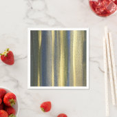 Serviette En Papier Papier à cocktails Golden Blue Lines Napkins (En situation)