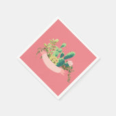 Serviette En Papier Papier à cocktails Napkin Bohemian Cactus Succulen (Coin)