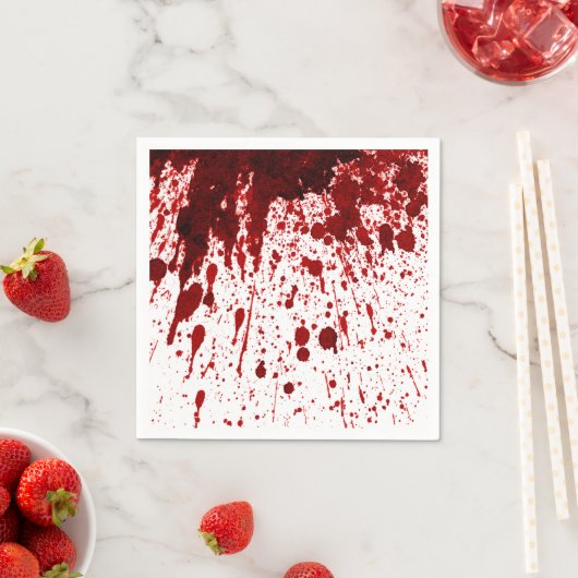 Serviette En Papier Papier à cocktails Napkin Splatter Vampire Gothi (En situation)