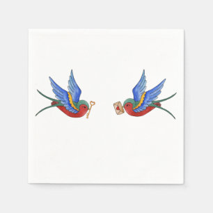 Serviette En Papier Papier à cocktails Napkin traditionnel Tatouage d'
