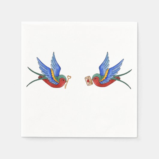 Serviette En Papier Papier à cocktails Napkin traditionnel Tatouage d' (Devant)