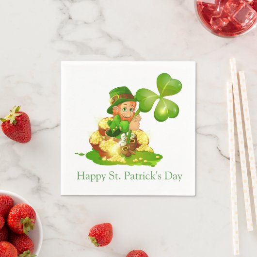 Serviette En Papier Papier à cocktails Napkins-St. Patrick's Day (En situation)