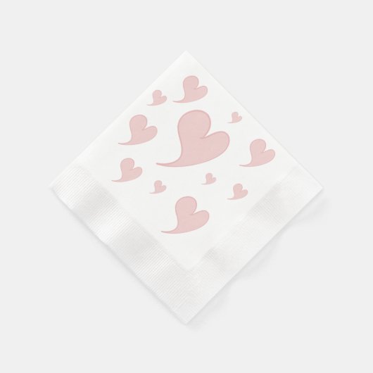 Serviette En Papier Papier à coeur rose mignon (Coin)