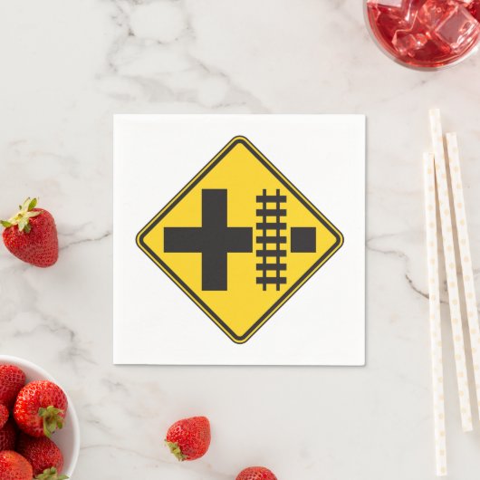 Serviette En Papier Papier à écriteaux de la voie ferrée (En situation)