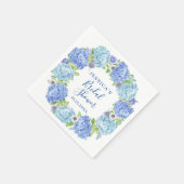 Serviette En Papier Papier à Fête des mariées floral bleu clair Hydran (Coin)
