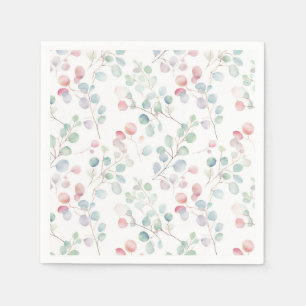 Serviette En Papier Papier à feuillage d'eucalyptus coloré