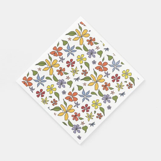 Serviette En Papier Papier à fleurs (Coin)