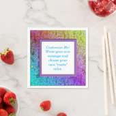 Serviette En Papier Papier à fleurs Abstrait [Arc en ciel] (En situation)