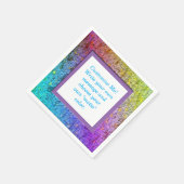 Serviette En Papier Papier à fleurs Abstrait [Arc en ciel] (Coin)