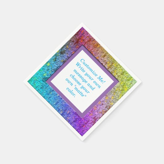 Serviette En Papier Papier à fleurs Abstrait [Arc en ciel] (Coin)