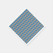 Serviette En Papier Papier à fleurs bleu (Coin)