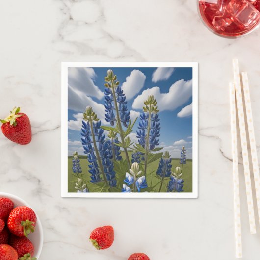 Serviette En Papier Papier à fleurs Bluebonnet (En situation)