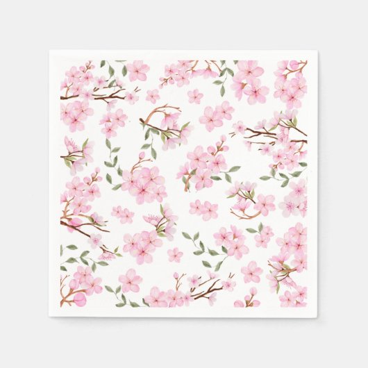 Serviette En Papier Papier à fleurs de cerisier (Devant)
