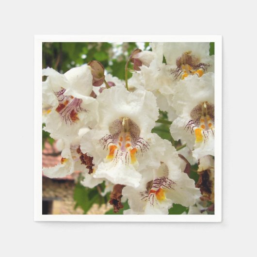 Serviette En Papier Papier à fleurs de haricot indien serviettes en pa (Devant)