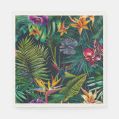 Serviette En Papier Papier à fleurs de jungle tropicale (Devant)