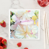 Serviette En Papier Papier à fleurs d'été Napkin (En situation)