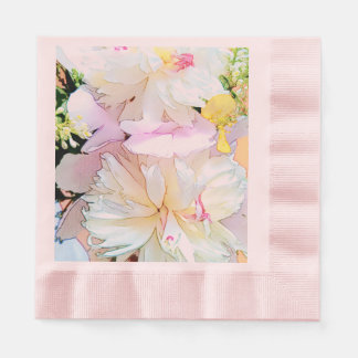 Serviette En Papier Papier à fleurs d'été Napkin